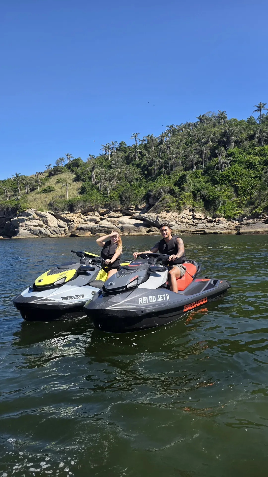 Passeio de jetski com clientes na Barra da Tijuca